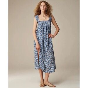 knee length dresses for ladies Navy & Tan Floral Mimi Midi Dress main image 1